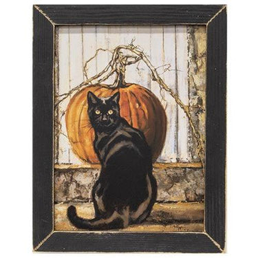 Black Cat Framed Print 12x16 - The Fox Decor